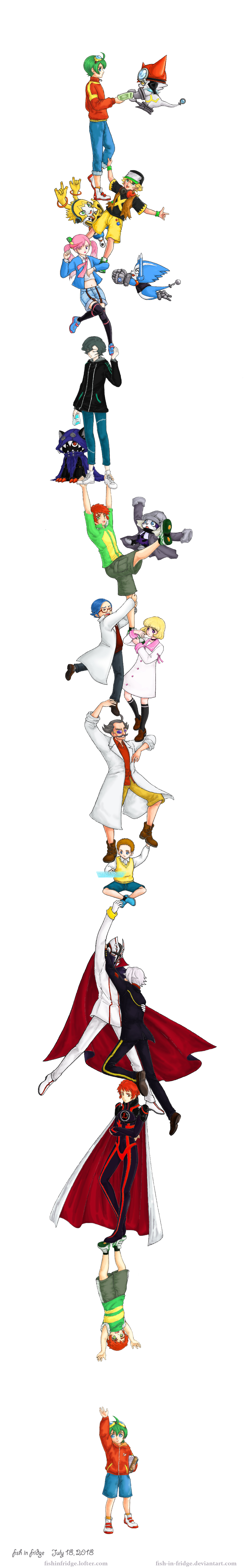 1girl absurdres asuka_torajirou coat corruption digimon digimon_universe:_appli_monsters dokamon durarara!! gatchmon hackmon_(appmon) highres karan_eri kashiki_ai katsura_hajime katsura_rei long_hair looking_at_viewer meme musimon necktie offmon ozora_yujin shinkai_denemon shinkai_haru shorts simple_background trust_me_(durarara!!) twintails unryuji_knight wato_takeru white_background