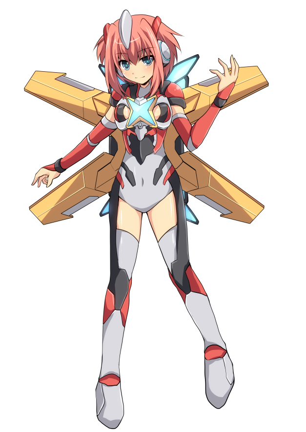 1girl armor black_armor black_bodysuit blue_eyes blush bodysuit bracelet breasts brown_hair color_timer cross_(crossryou) detached_sleeves grey_armor grey_bodysuit headphones headpiece jewelry long_sleeves looking_at_viewer medium_breasts personification red_armor red_bodysuit short_hair smile standing ultra_series ultraman_x ultraman_x_(series) x_devizer