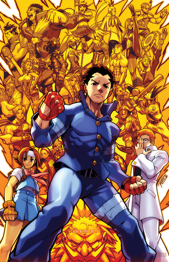 6+boys 6+girls ahoge ayuhara_natsu bad_deviantart_id bad_id ball baseball_bat beard boman_delgado boxing_gloves camera chain claw_(weapon) covered_eyes drill_hair epaulettes everyone facial_hair fingerless_gloves glasses gloves goggles headband helmet hibiki_ran himezaki_aoi ichimonji_batsu iinchou_(justice_gakuen) imawano_hyou imawano_raizou isurugi_gan justice_gakuen kagami_kyousuke karuizawa_momo kasugano_sakura kazama_akira kazama_daigo kirishima_kurou kirishima_yurika mask minazuki_kyouko moero!_justice_gakuen monocle multiple_boys multiple_girls namikawa_nagare necktie playing_sports racket robaato roberto_miura roy_bromwell sawamura_shouma scar scar_across_eye scar_on_face school_uniform shimazu_hideo shiritsu_justice_gakuen soccer_ball spot_color street_fighter tennis_racket tiffany_lords topless_male veins volleyball volleyball_(object) wakaba_hinata weapon yamada_eiji