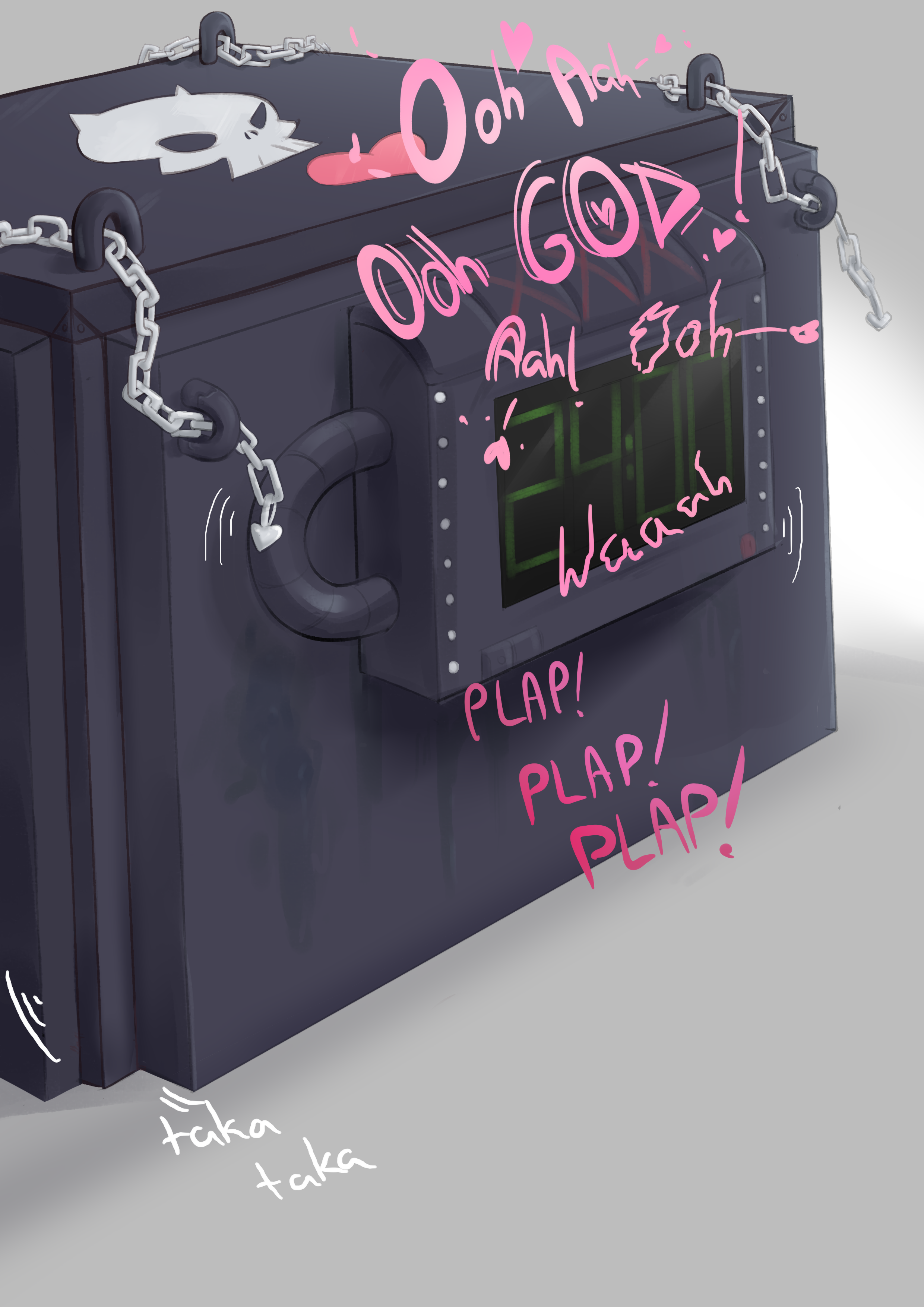 kevabwtf, eri (boku no hero academia), boku no hero academia, absurdres,  highres, tagme, box, chain, clock, comic, countdown timer, english text,  gradient background, heart, sex machine, skull - Image View - |