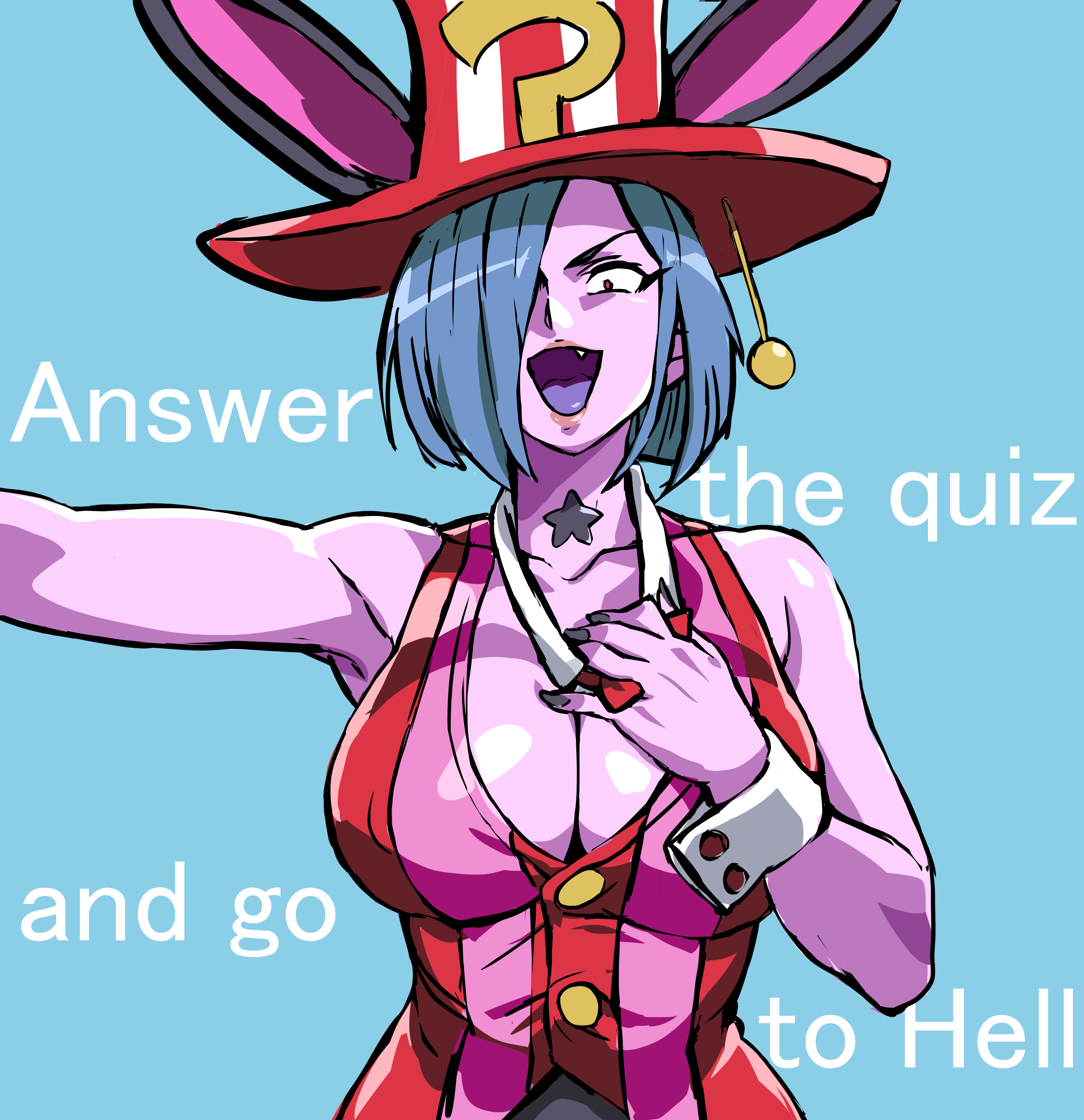 1girl absurdres bare_shoulders bishoujo_senshi_sailor_moon bishoujo_senshi_sailor_moon_s breasts bright_pupils colored_skin cowboy_shot curvy daimon_(sailor_moon) demon_girl detached_collar hat highleg highleg_leotard highres large_breasts leotard mamesi_(suhk8583) open_mouth pink_skin playboy_bunny quiz_(sailor_moon) rabbit_ears revealing_clothes shiny_clothes shiny_skin short_hair simple_background thighs wide_hips