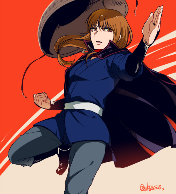 1girl female_focus gintama long_hair mutsu_(gintama) red_hair sandogasa solo tagme
