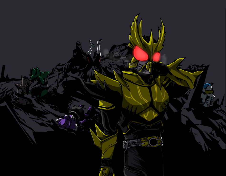 6+boys bad_id bad_pixiv_id dark jinta kamen_rider kamen_rider_den-o kamen_rider_den-o_(series) kamen_rider_ixa kamen_rider_kabuto_(series) kamen_rider_kick_hopper kamen_rider_kiva_(series) kamen_rider_kuuga kamen_rider_kuuga_(rising_ultimate_form) kamen_rider_kuuga_(series) kamen_rider_ohja kamen_rider_ouja kamen_rider_punch_hopper kamen_rider_ryuki_(series) male_focus multiple_boys