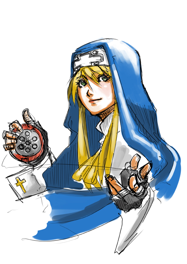 1boy arc_system_works blonde_hair bridget_(guilty_gear) guilty_gear guilty_gear_xx habit hyperman_ys law male_focus sketch solo trap yo-yo
