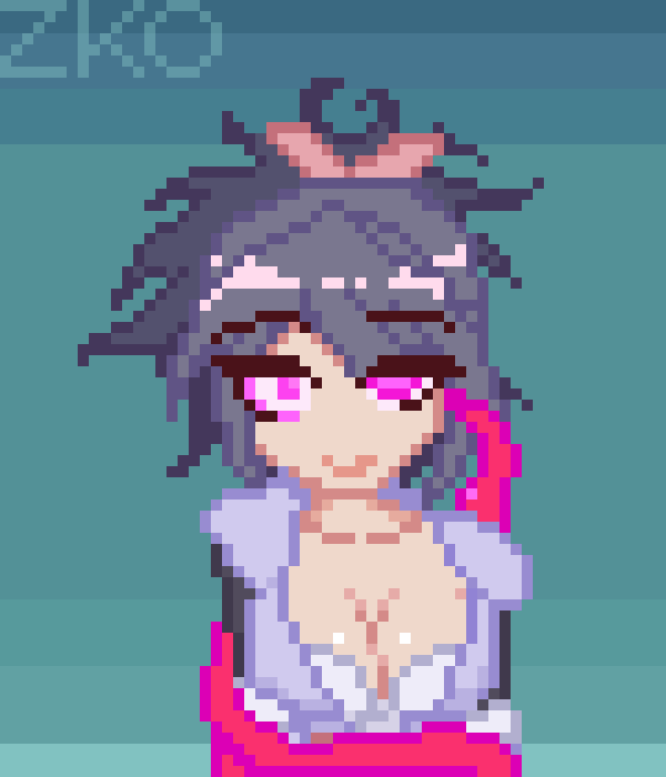 10s 1girl 1other animated animated_gif artist_name bandai bdsm bouncing bouncing_breasts bound bound_torso brain_injection breasts cleavage coiled collarbone dazed ear_insertion female_focus fujibayashi_sheena gradient_background green_background hair_ribbon happy hypno_eyes hypnosis japanese_clothes kimono large_breasts looping_animation mind_break mind_control multicolored_background multicolored_eyes namco open_mouth pink_eyes pixel_art ponytail pumping purple_hair ribbon ringed_eyes short_hair solo_focus submission tales_of_(series) tales_of_symphonia tentacles zko
