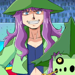 1boy blue_eyes cacturne gen_3_pokemon harley_(pokemon) lowres nintendo pokemoa pokemon pokemon_(anime) pokemon_rse_(anime) purple_hair