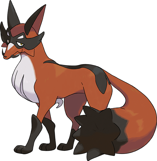 animal_focus artist_request closed_mouth facial_hair fox full_body gen_8_pokemon mustache nintendo no_humans official_art pokemon pokemon_(creature) pokemon_focus pokemon_swsh solo thievul third-party_source transparent_background