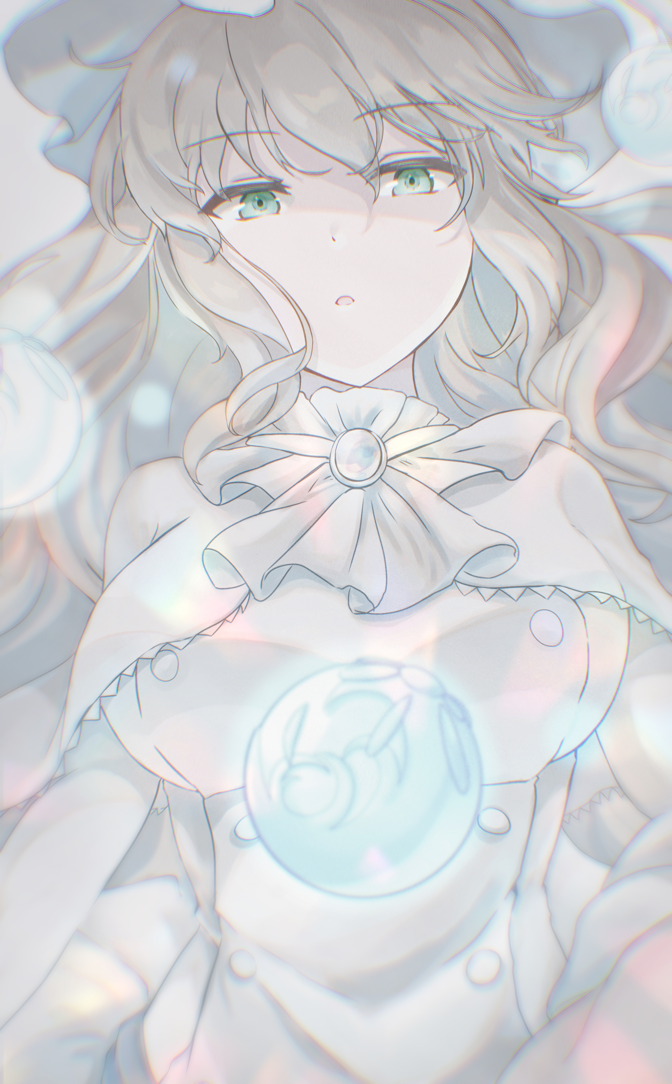1girl absurdres amulet blonde_hair blue_eyes breasts highres konzamurai long_hair magical_girl mahou_shoujo_madoka_magica mahou_shoujo_oriko_magica medium_breasts mikuni_oriko orb solo soul_gem upper_body