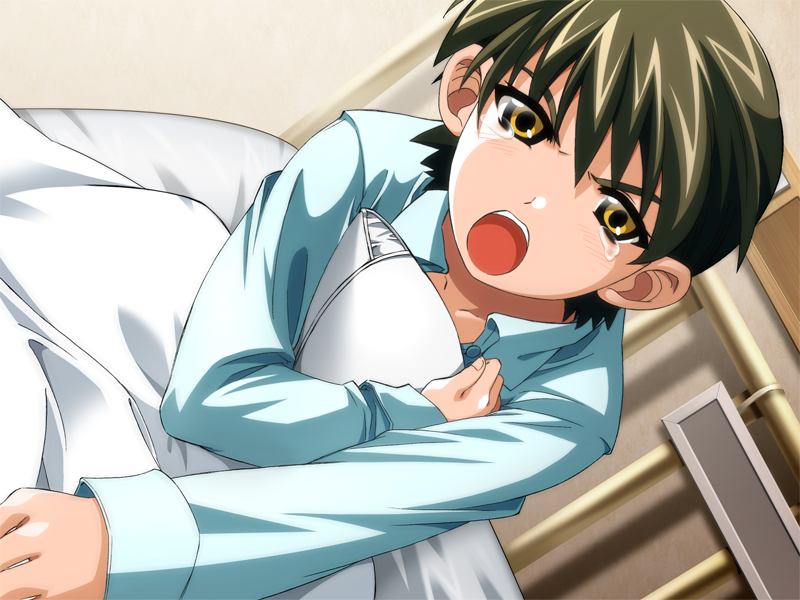 1girl edelweiss game_cg hinata_mizuki katakura_shinji short_hair