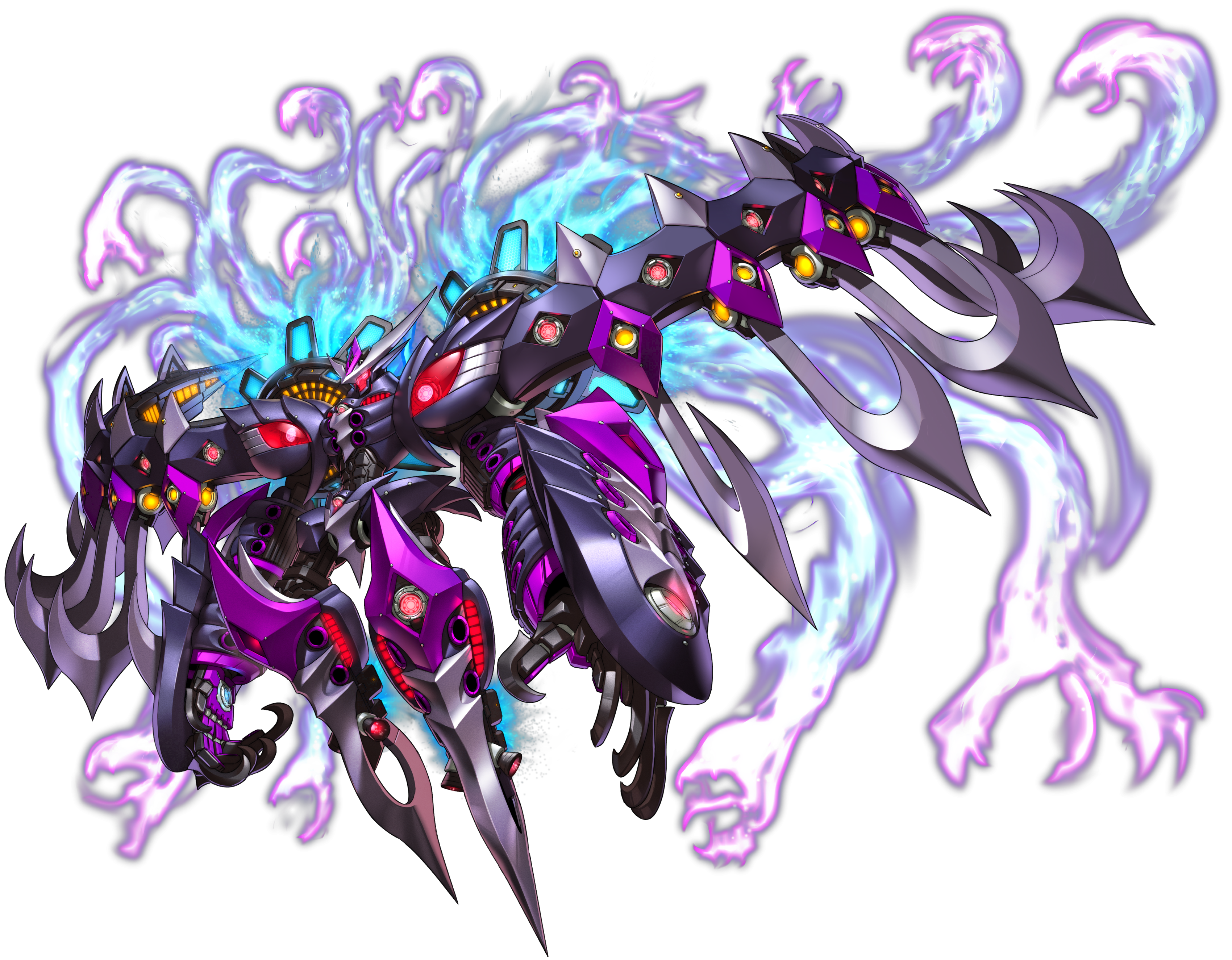 absurdres anonymous_(yu-gi-oh!) claws duel_monster energy energy_claws full_body game_cg highres joints mecha no_humans non-web_source official_art robot robot_joints solo stitched super_starslayer_ty-phon_-_star_crisis third-party_edit thrusters transparent_background yu-gi-oh! yu-gi-oh!_master_duel
