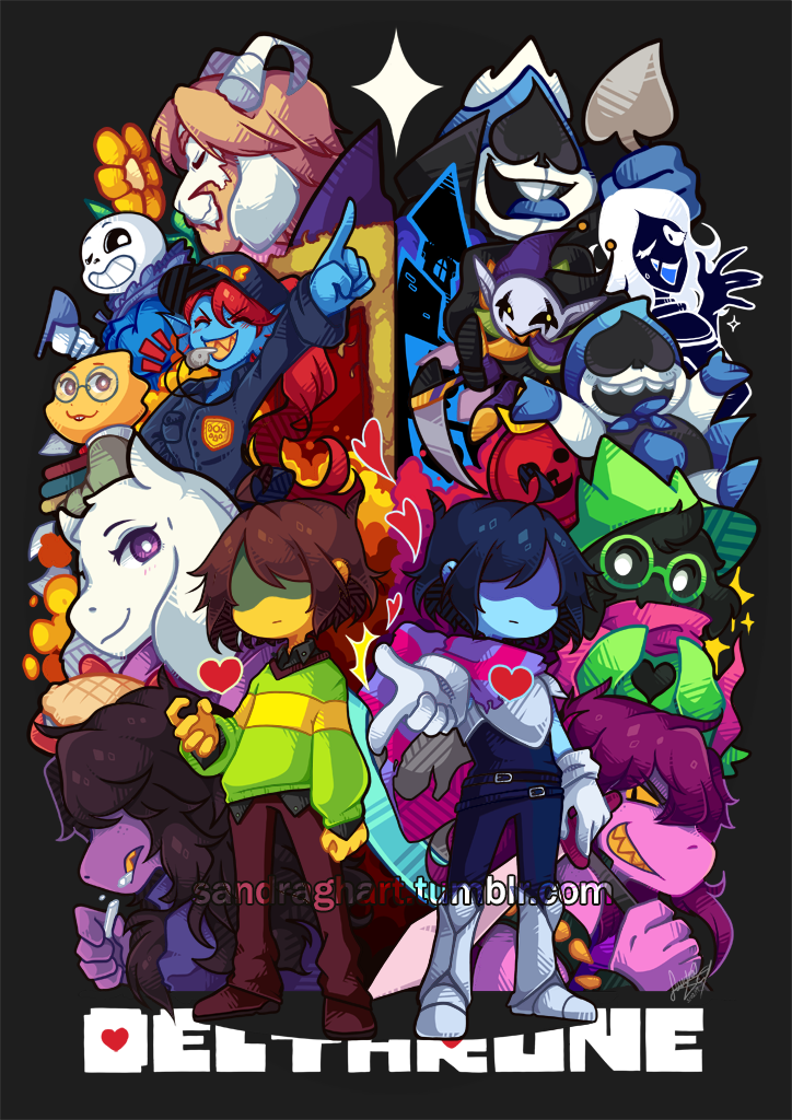2others 5girls 6+boys ;d \||/ ahoge alphys arm_at_side armlet armor armored_boots asgore_dreemurr axe back-to-back battle_axe beard belt black_background black_belt black_fur black_sclera blonde_hair blue_footwear blue_gloves blue_hair blue_skin blue_tongue bob_cut boots bracelet bright_pupils brown_footwear brown_hair brown_pants c._round chalk chief_undyne closed_mouth clown clown_boy collared_shirt colored_sclera colored_skin colored_teeth colored_tongue commentary copyright_name dark_blue_hair deltarune dual_persona english_commentary faceless facial_hair father_and_son fins flower furry furry_female furry_male glasses gloves goat_boy goat_girl green-framed_eyewear green_hat green_sweater grey_footwear grin hat head_fins heart holding holding_axe holding_chalk holding_scythe horns jester jester_boy jester_cap jevil jewelry king_(deltarune) knee_boots kris_(dark_world)_(deltarune) kris_(deltarune) lancer_(deltarune) long_hair long_sleeves looking_at_viewer multiple_belts multiple_boys multiple_girls multiple_others one_eye_closed open_mouth pants pink_scarf pink_skin pointing pointing_at_viewer pointy_ears ponytail puffy_long_sleeves puffy_sleeves purple_hair purple_scarf purple_skin ralsei ralsei_(hat) red_hair round_eyewear rouxls_kaard sandragh sans_(undertale) scarf scythe sharp_teeth shirt short_hair shoulder_armor simple_background skeleton smile spade_(shape) sparkle spiked_armlet spiked_bracelet spikes standing striped_clothes striped_scarf susie_(dark_world)_(deltarune) susie_(deltarune) sweater teeth tongue toriel two-tone_scarf two-tone_sweater undyne upper_teeth_only utdr_(toby_fox) v-shaped_eyebrows watermark weapon web_address white_fur white_pupils witch_hat yellow_flower yellow_sclera yellow_skin yellow_sweater yellow_teeth ||/