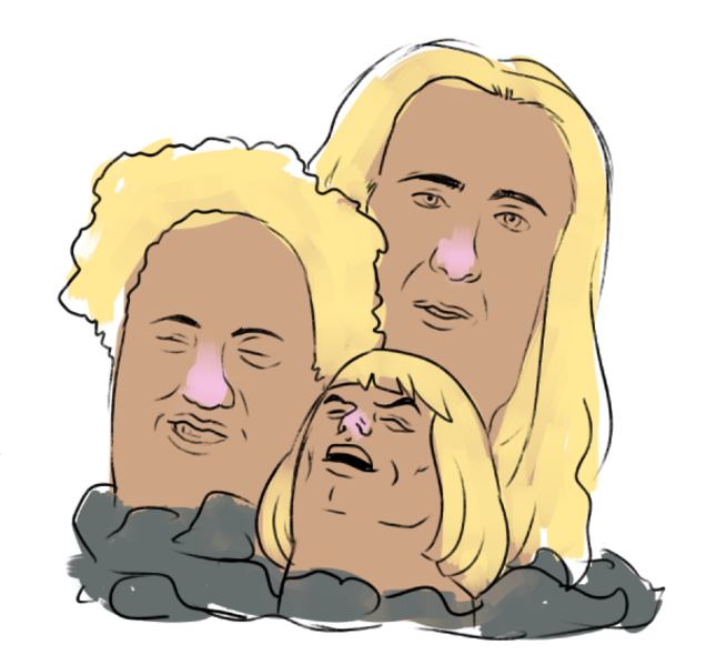 3boys alolan_dugtrio alolan_form ancient_aliens animal blonde_hair crossover dark_skin fusion gen_7_pokemon giorgio_tsoukalos he-man head_back laughing long_hair looking_at_viewer male_focus masters_of_the_universe meme mole mole_(animal) multiple_boys multiple_crossover nicholas_cage nintendo no_humans pokemon pokemon_(creature) pokemon_sm short_hair simple_background tagme underground what white_background