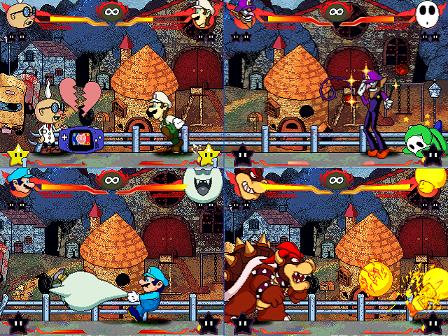 bowser king_boo luigi mario mario_(series) nintendo professor_elvin_gadd shy_guy super_mario_bros._1 toad_(mario) waluigi