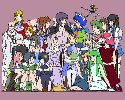 2003_server 2k-tan 3.1-tan 3boys 6+girls 95-tan 98-tan 98se-tan ^_^ ahoge aramaki_daisuke bald balding bare_shoulders barefoot beret blonde_hair blue_hair blue_skirt breasts brown_hair ce-tan child cleavage closed_eyes commentary convenient_censoring crossover dos dr_norton dress elbow_gloves everyone eye_contact facing_viewer flat_chest full_body ghost_in_the_shell glasses gloves green_hair grey_hair group_picture harem hat horns jacket juliet_sleeves knees_together_feet_apart knees_up kusanagi_motoko lab_coat large_breasts purple_dress lindows linux linux-tan long_hair long_sleeves longhorn looking_at_another looking_at_viewer looking_to_the_side lowres maid_headdress mcafee mcafee_antivirus me-tan mini_person minigirl monocle ms-dos-tan multiple_boys multiple_girls norton nt-tan oekaki one_eye_closed opaque_glasses open_clothes open_jacket operator_(gits) os-tan os9 osx pantyhose pen personification pigeon-toed pimp pink_hair pleated_skirt pointing pointing_at_another puffy_sleeves purple_background purple_hair rakugaki rakugaki_(artist) saba-tan school_uniform simple_background sitting skirt smile socks spring_onion standing stethoscope sweater thighhighs trend_micro_virus_buster white_legwear wink xp-tan yokozuwari yuri
