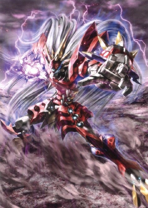 aura ialdabaoth incoming_attack incoming_punch lightning long_hair looking_at_viewer mecha morishita_naochika no_humans non-web_source on_ground open_hand punching robot smoke super_robot_wars super_robot_wars_original_generation super_robot_wars_original_generation_gaiden very_long_hair