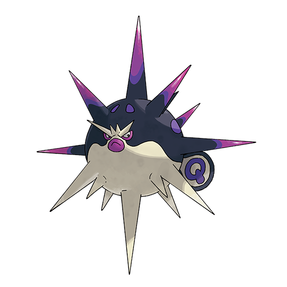 animal artist_request closed_mouth fish full_body nintendo no_humans official_art overqwil pokemon pokemon_(creature) pokemon_focus pokemon_legends:_arceus puffer_fish solo spikes third-party_source transparent_background
