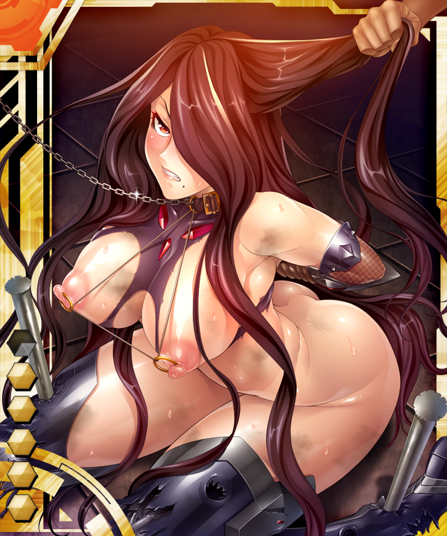00s 1girl android armor ass bdsm blush bondage bound breasts brown_hair butt_crack card_(medium) card_(orange-ur) card_(ur) chain collar cyborg defeat dirty forced fuuma_saika grabbing_another&#039;s_hair hair_over_one_eye injury large_breasts leash leotard linked_piercing long_hair looking_at_viewer nipple_piercing nipples no_bra piercing shiny_skin sitting slave solo_focus sweat taimanin_(series) taimanin_asagi taimanin_asagi_battle_arena_all_card_gallery taimanin_asagi_kessen_arena very_long_hair wings zol