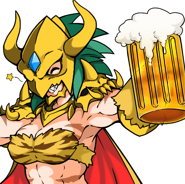 digimon digimon_(creature) horns kinkakumon long_hair mask muscular muscular_female