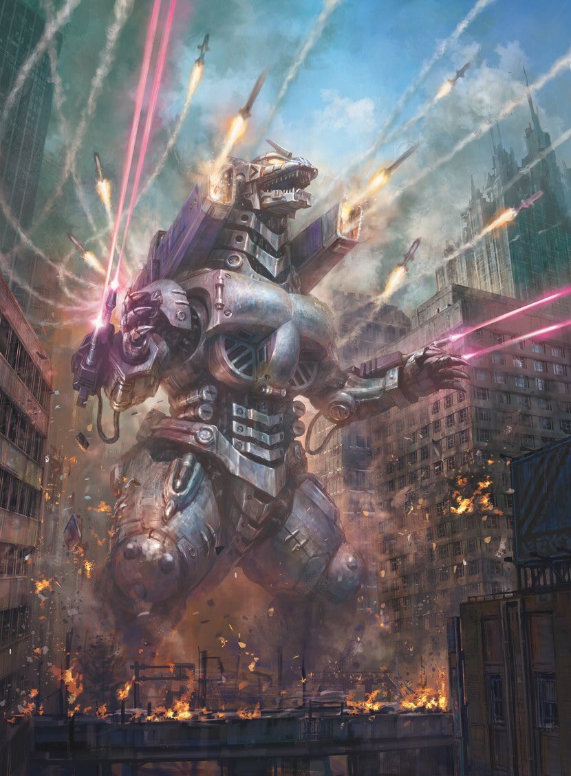 ammunition_backpack artist_request back_unit ballistic_missile building city destruction epic exhaust fire godzilla_(series) godzilla_against_mechagodzilla jetpack kaiju kiryu_(godzilla) magic:_the_gathering magnetic_weapon mechagodzilla missile missile_launcher missile_pod mrl_2_mk._iv_rocket official_art open_mouth precision-guided_munition railgun rocket_(projectile) rocket_launcher rocket_pod skyscraper smoke smoke_trail toho type-0_railgun type-87_680mm_multiple_interlocking_rocket type-95_470mm_multipurpose_guided_missile weapon wrist_cannon wrist_gun