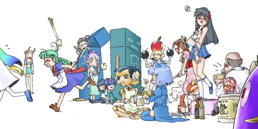 2003_server 2boys 2k-tan 3.1-tan 6+girls 95-tan 98-tan 98se-tan ahoge alcohol all_fours apple back-to-back bald black_hair blush bob_cut bra braid character_request closed_eyes dr_norton fish_girl food fruit glasses green_hair grin indian_style japanese_clothes katana kimono lindows long_hair longhorn maid me-tan miniskirt multiple_boys multiple_girls musical_note norton nt-tan old old_man open_mouth os-tan osx pervert running school_uniform shorts simple_background single_thighhigh sitting skirt sleeping smile socks spoken_musical_note spring_onion standing sword thighhighs trend_micro_virus_buster twin_braids underwear undressing weapon white_background white_legwear xp-tan