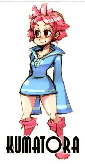 1girl alex_ahad_(style) bad_id bad_pixiv_id boots character_name dress female_focus hood hoodie knee_boots kumatora long_sleeves mother_(series) mother_3 narrow_waist nintendo no_pants parody pink_hair red_eyes shioinu_kemushi short_hair skullgirls smile solo style_parody sweater sweater_dress tomboy zipper