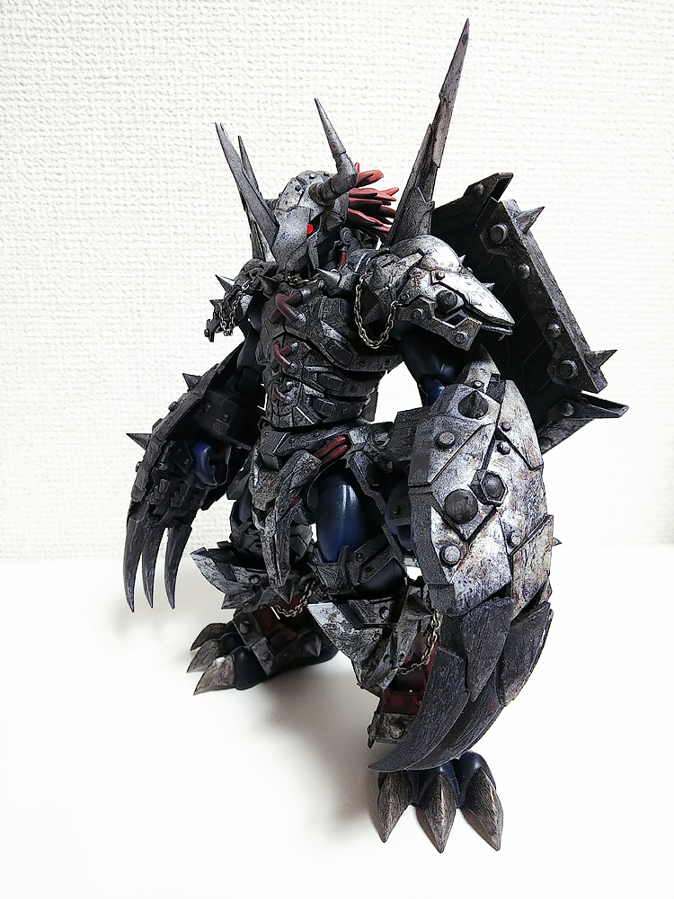 1boy armor claws corruption custom custom_figure digimon digimon_(creature) figure full_armor full_body horns k-suwabe muscular photo_(medium) red_eyes wargreymon