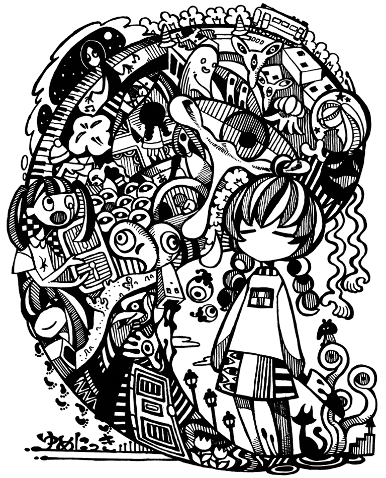 1boy black_hair blood braid cat closed_eyes copyright_name corpse crying door extra_arms eyeball flower footprints greyscale hideo_(green_hand) high_contrast instrument kasei-san keyboard_(instrument) knife kyukkyu-kun lamppost long_hair madotsuki mafurako monochrome monoe monoko multiple_girls plant poniko ponytail sekomumasada_sensei shaded_face shitaisan skirt surreal sweater teardrop tokuto-kun toriningen traffic_cone traffic_light train twin_braids uboa vines yume_nikki