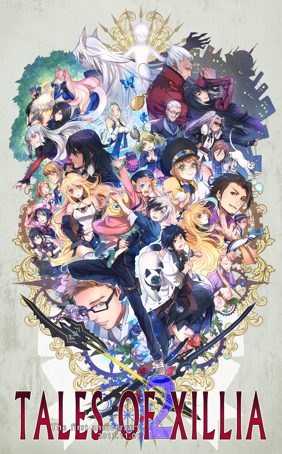 6+boys 6+girls absolutely_everyone agria_(tales) alvin_(tales) anniversary balan bisley_karcsi_bakur cline_sharil copyright_name driselle_k._sharil elize_lutus elle_mel_martha everyone gaius_(tales) highres ivar_(tales) jiao_(tales) jude_mathis julius_will_kresnik khronos kolulu_(tales) lal_mel_marta leia_rolando ludger_will_kresnik rollo_(tales) milla_(fractured) milla_maxwell multiple_boys multiple_girls muzet_(tales) nova_(tales) origin p-nekor presa_(tales) rideau rideau_(tales) rowen_j._ilbert tales_of_(series) tales_of_xillia tales_of_xillia_2 teepo_(tales) vel_(tales) victor_(tales) wingul_(tales) yurgen