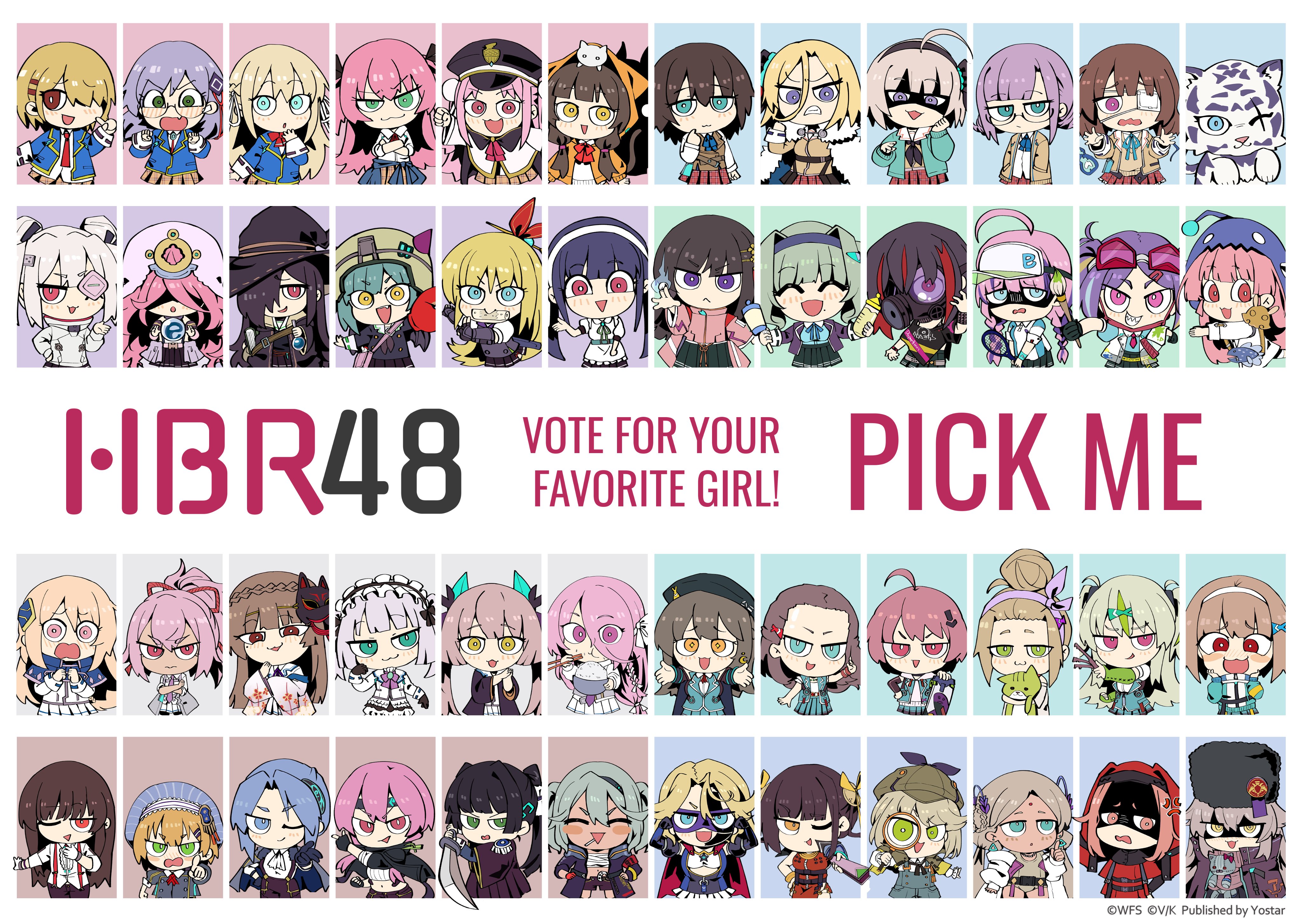 6+girls absolutely_everyone absurdres aikawa_megumi aoi_erika april_fools artist_request asakura_karen_(heaven_burns_red) blonde_hair blue_hair brown_hair bungo_yayoi byakko_(heaven_burns_red) carole_reaper charlotta_skopovskaya chibi date_akari everyone green_hair grey_hair hanamura_shiki heaven_burns_red highres higuchi_seika hiiragi_kozue irene_redmayne ishii_iroha izumi_yuki_(heaven_burns_red) kanzaki_adelheid kayamori_ruka kiryuu_miya kunimi_tama kura_satomi kurozawa_maki li_yingxia maria_de_angelis maruyama_kanata matsuoka_chiroru mikoto_fubuki minase_ichigo minase_sumomo mizuhara_aina multiple_girls murohushi_risa natsume_inori nikaidou_misato official_art ogasawara_hisame ooshima_ichiko ooshima_isuzu ooshima_minori ooshima_muua ooshima_niina ooshima_yotsuha pink_hair purple_hair sakuraba_seira satsuki_mari shirakawa_yuina sugawara_chie tenne_miko tiger toujou_tsukasa tsukishiro_monaka vritika_balakrishnan white_hair yamawaki_bon_ivar yanagi_mion yostar