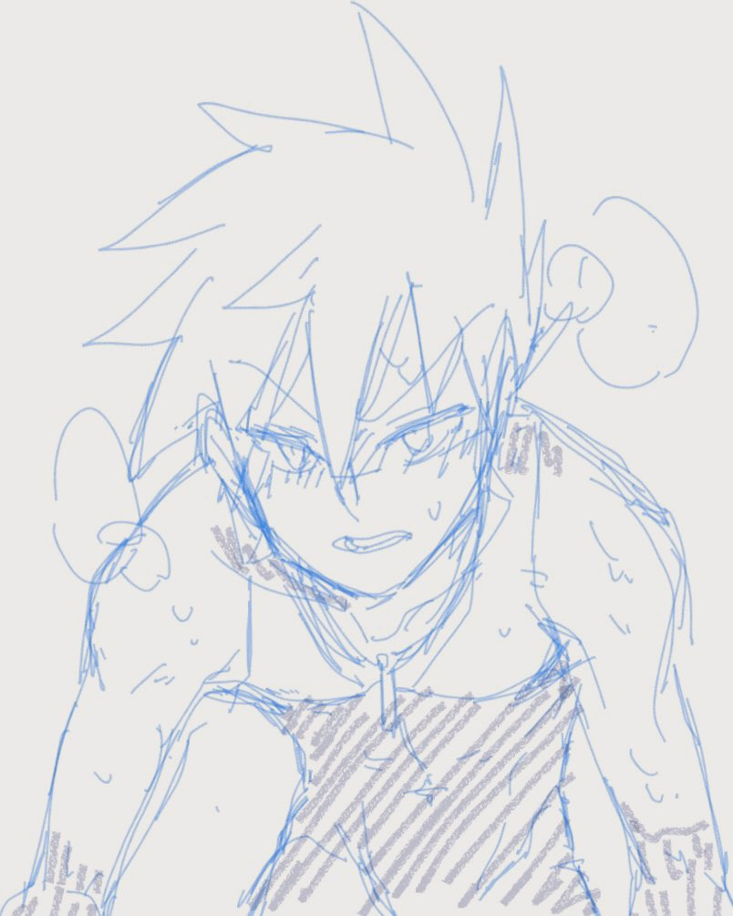blue_oak blush ca_pkmn implied_sex md5_mismatch nintendo pokemon pokemon_rgby sketch sweat tank_top yaoi