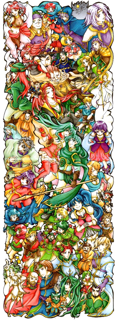 6+boys 6+girls amelia_(fire_emblem) armor artur_(fire_emblem) axe beard black_hair blonde_hair blue_eyes blue_hair book braid breasts brown_gloves brown_hair cape character_request cleavage colm_(fire_emblem) cormag_(fire_emblem) dara_(fire_emblem) dozla_(fire_emblem) duessel_(fire_emblem) eirika_(fire_emblem) ephraim_(fire_emblem) everyone ewan_(fire_emblem) facial_hair fingerless_gloves fire_emblem fire_emblem:_the_sacred_stones fomortiis_(fire_emblem) forde_(fire_emblem) franz_(fire_emblem) garcia_(fire_emblem) gerik_(fire_emblem) gilliam_(fire_emblem) gloves green_hair grey_hair hat holding holding_book holding_weapon innes_(fire_emblem) ismaire_(fire_emblem) joshua_(fire_emblem) knoll_(fire_emblem) kyle_(fire_emblem) l&#039;arachel_(fire_emblem) lute_(fire_emblem) lyon_(fire_emblem) mansel_(fire_emblem) marisa_(fire_emblem) morva_(fire_emblem) moulder_(fire_emblem) multiple_boys multiple_girls mustache myrrh_(fire_emblem) natasha_(fire_emblem) navel neimi_(fire_emblem) nintendo orson_(fire_emblem) purple_hair red_hair rennac_(fire_emblem) riev_(fire_emblem) ross_(fire_emblem) saleh_(fire_emblem) selena_(fire_emblem:_the_sacred_stones) seth_(fire_emblem) shirou_(artist) smile syrene_(fire_emblem) tana_(fire_emblem) tethys_(fire_emblem) valter_(fire_emblem) vanessa_(fire_emblem) vigarde_(fire_emblem) weapon