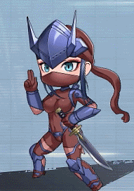 1girl animated animated_gif armor bodysuit bouncing_breasts breasts brown_bodysuit brown_leotard chibi covered_navel female_mercenary_(taimanin_series) fighting full_body green_eyes highleg highleg_leotard holding holding_sword holding_weapon leotard lilith-soft long_hair looking_ahead mask medium_breasts mouth_mask purple_hair revealing_clothes shiny_skin simple_background skin_tight standing sword taimanin_(series) taimanin_rpgx taimanin_suit weapon wide_hips