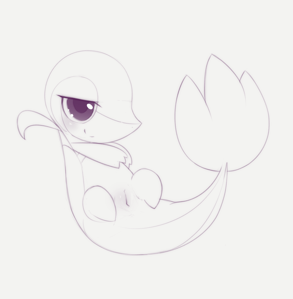 1girl animal_focus animal_sexualization blush cleft_of_venus closed_mouth female_focus full_body gen_5_pokemon grey_background greyscale half-closed_eyes happy kekitopu light_blush lying monochrome nintendo no_humans on_back pokemon pokemon_(creature) pussy seductive_smile sideways_mouth simple_background sketch smile snivy solo split_mouth uncensored