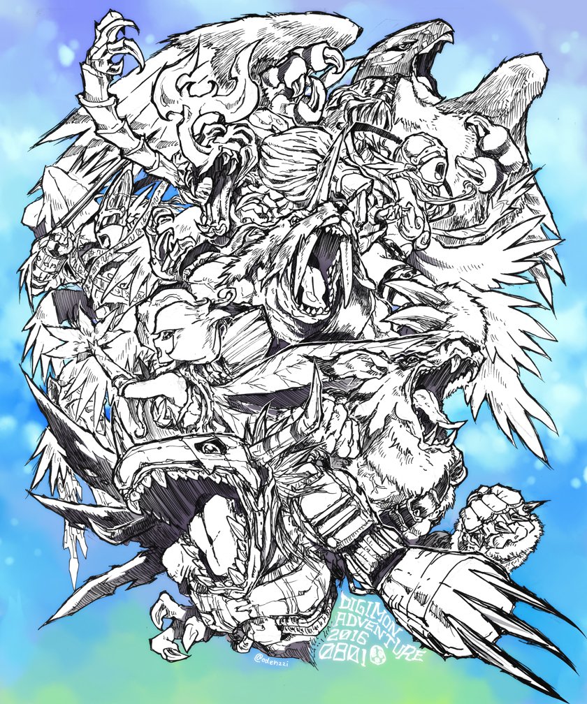 angel angel_girl angewomon atlurkabuterimon atlurkabuterimon_(red) belt bug digimon digimon_(creature) exoskeleton fairy flower garudamon holyangemon horns lilimon long_hair mask metalgreymon monster_girl petals plant plant_girl rhinoceros_beetle sharp_teeth teeth weregarurumon wings zudomon