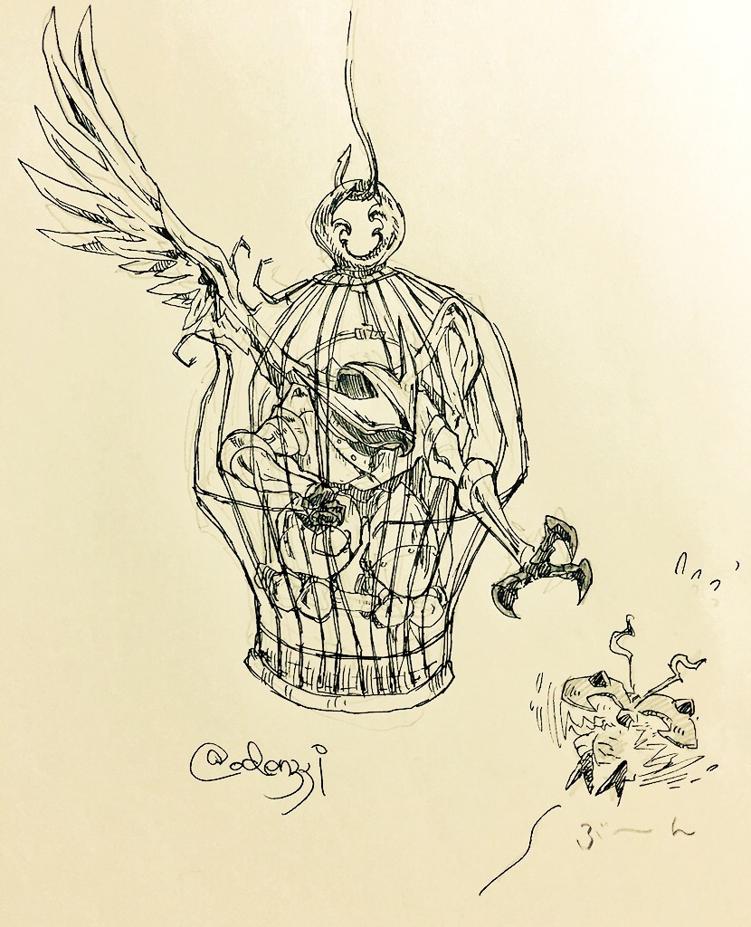 bug cage claws crossmon digimon digimon_(creature) tentomon wings
