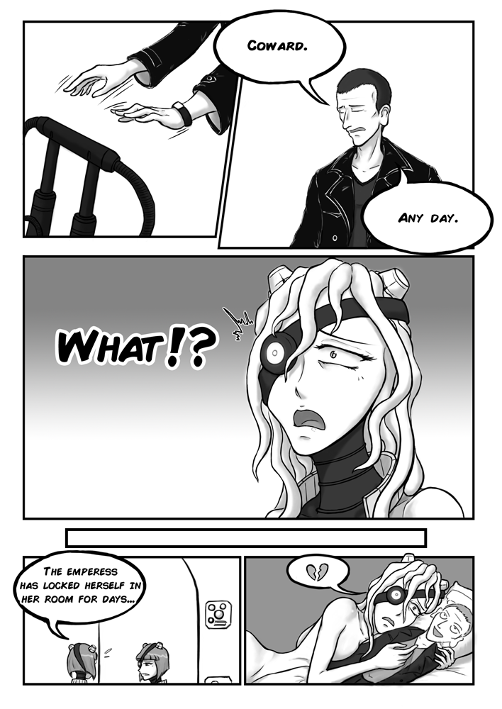 broken_heart comic dalek dalek_emperor doctor_who eyepatch heart jacket leather leather_jacket monochrome ninth_doctor personification