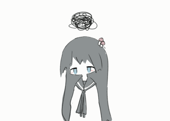 3girls animated animated_gif black_hair black_serafuku blue_eyes blush catfish che_(cagelabyrinth) chibi egg_yolk fish food food_on_head multiple_girls mushroom_on_head no_mouth object_on_head school_uniform scribble serafuku shimeji_simulation sumida_(shimeji_simulation) sweatdrop tsukishima_shijima yamashita_majime