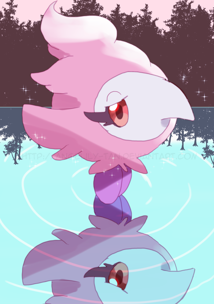 10s angeliclily animal_focus bird deviantart_username gen_6_pokemon nintendo no_humans pokemon pokemon_(creature) red_eyes solo spritzee water wings