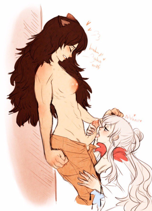 1futa 1girl abs against_wall animal_ears artist_request ass black_hair blake_belladonna blue_eyes blush breasts cat_ears cat_girl cleavage clenched_hand clenched_teeth closed_eyes couple cum dress earrings erection facing_another faunus_(rwby) fellatio futa_with_female futa_without_pussy futanari glans half-closed_eyes hand_on_another&#039;s_head hand_on_leg head_down heart jewelry kneeling licking long_hair long_sleeves looking_at_another looking_up medium_breasts moaning multiple_girls muscular nail_polish navel nipples no_bra open_fly open_mouth oral pants parted_lips partially_undressed penis penis_grab ponytail precum rwby scar side_ponytail sideboob simple_background sitting spoken_heart standing teeth tongue tongue_out topless_female unbuttoned_pants unzipped upper_body very_long_hair wall weiss_schnee white_hair