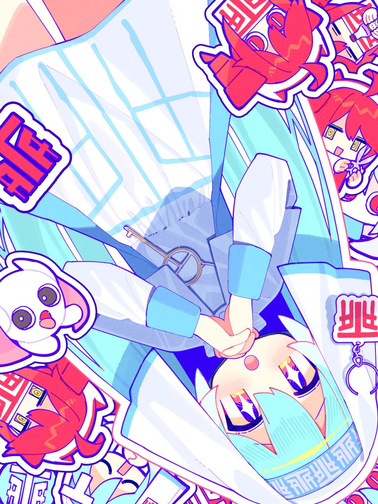 +_+ 3girls aoi_tsuyu aqua_hair doushite-chan drill_hair hair_between_eyes hatsune_miku kasane_teto long_hair long_sleeves looking_at_viewer mouth_veil multiple_girls nun open_mouth orange_eyes own_hands_together red_hair ringed_eyes synthesizer_v t-shi_no_hanashi_wo_shinjiru_na_(vocaloid) traditional_nun twin_drills utau veil vocaloid yellow_eyes