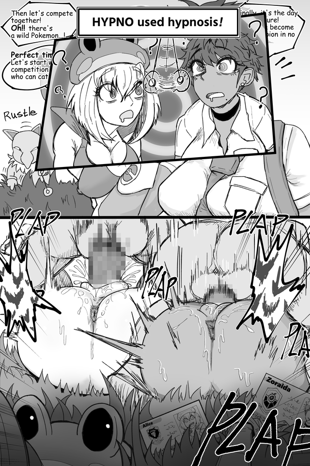 2boys 2girls alice_(alice_x) anus ass blush breasts censored clothed_sex clothes collar dark-skinned_female dark_skin earrings gen_1_pokemon hypno hypnosis interracial jewelry looking_at_viewer lying mating_press medium_breasts mind_control monochrome mosaic_censoring multiple_boys multiple_girls nintendo open_mouth original piercing pokemon pokemon_sv short_hair smile vaginal zoraida_(nyantcha)