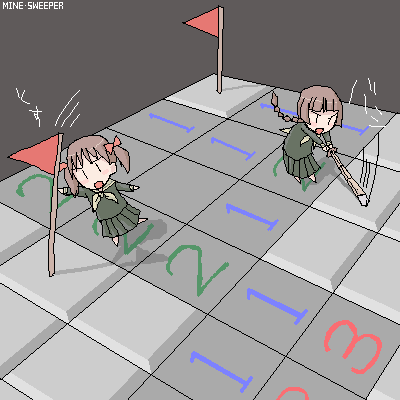00s fukuzawa_yumi lowres maria-sama_ga_miteru minesweeper oekaki shimazu_yoshino