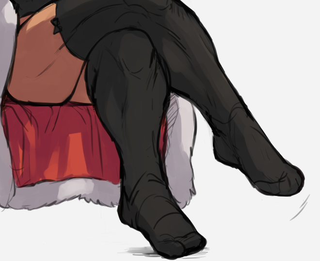1boy bara coat cropped_arms cropped_head cropped_shoulders cropped_torso fur-trimmed_coat fur_trim gluteal_fold leg_focus male_focus muscular muscular_male nyaattoberritto tan the_king_of_fighters thick_thighs thighs white_background yamazaki_ryuuji