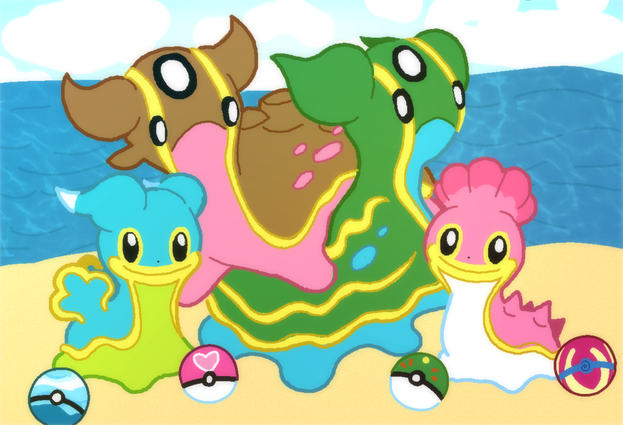 beach dive_ball friend_ball frown full_body gastrodon gastrodon_(east) gastrodon_(west) gen_4_pokemon heal_ball looking_at_viewer love_ball nintendo no_humans ocean poke_ball pokemon pokemon_(creature) pokemon_focus sea_slug sheepcounts shellos shellos_(east) shellos_(west) slug smile third_eye water