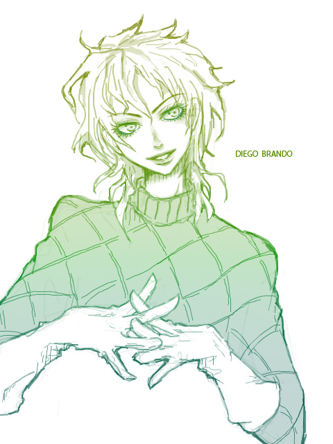 1boy blonde_hair diego_brando gloves icoico icoico17 jojo_no_kimyou_na_bouken male_focus open_mouth simple_background smile solo steel_ball_run yellow_eyes