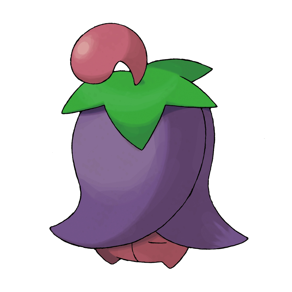 cherrim cherrim_(overcast) closed_eyes full_body gen_4_pokemon nintendo no_humans official_art one_eye_covered pokemon pokemon_(creature) pokemon_dppt pokemon_focus simple_background solo sugimori_ken third-party_source white_background