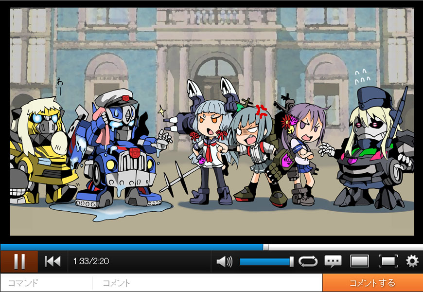 10s 3boys 3girls abyssal_ship admiral_(kancolle) akebono_(kancolle) anger_vein arm_warmers autobot bandaid bandaid_on_face barricade_(transformers) bell black_legwear blonde_hair blue_eyes blue_skirt blunt_bangs bodysuit bow brown_eyes bumblebee cannon car chibi commentary_request cosplay crossover decepticon dress enemy_aircraft_(kancolle) fake_screenshot flower flying_sweatdrops garrison_cap gloves grey_hair hair_bell hair_bobbles hair_bow hair_flower hair_ornament hair_ribbon hat headgear horns insignia jingle_bell kamizono_(spookyhouse) kantai_collection kasumi_(kancolle) lockdown_(transformers) long_hair long_sleeves machine machinery mecha mittens motor_vehicle multiple_boys multiple_girls murakumo_(kancolle) niconico non-human_admiral_(kancolle) northern_ocean_hime northern_ocean_hime_(cosplay) northern_ocean_princess open_mouth optimus_prime orange_eyes pantyhose pinafore_dress pleated_skirt purple_eyes purple_hair q-transformers red_ribbon ribbon robot sailor_dress school_uniform serafuku ship_turret shirt short_eyebrows short_sleeves side_ponytail sidelocks skirt sleeveless sleeveless_dress suspenders sweat text_focus thighband_pantyhose transformers translation_request tress_ribbon truck twitter_username u-511_(kancolle) u-511_(kancolle)_(cosplay) very_long_hair weapon white_hair white_shirt
