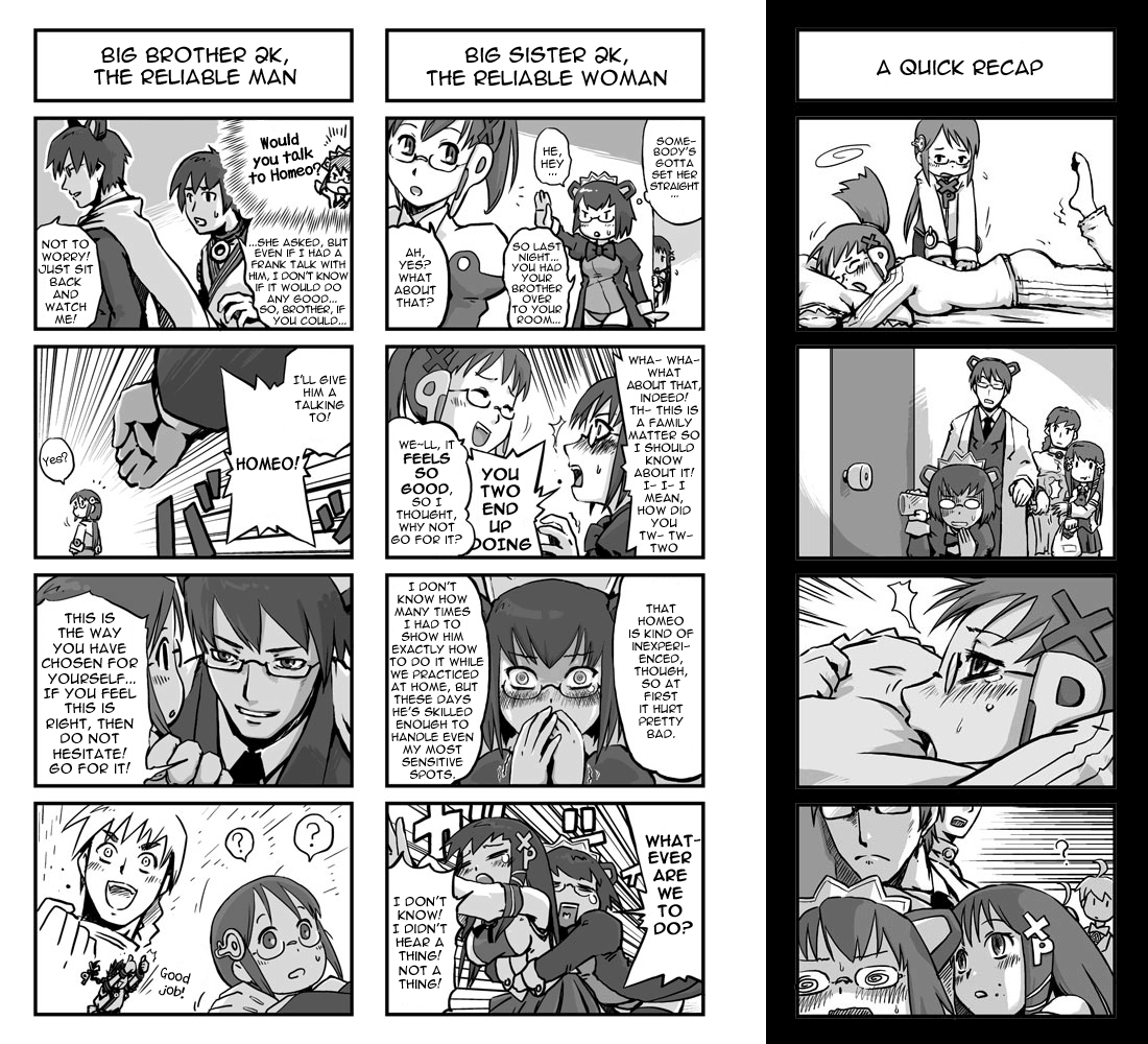 2k-kun 2k-tan 3girls 4boys comic english_text glasses greyscale hard-translated homeko homeo imuhata_shimuro incest me-kun monochrome multiple_boys multiple_girls os-tan simuro third-party_edit translated xp-kun xp-tan xp_home-tan xphome xpmc