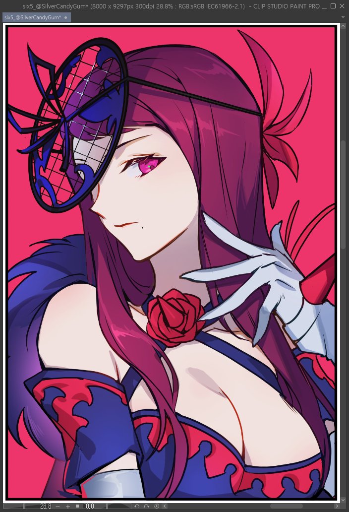 1girl bare_shoulders breasts cleavage dress fascinator fire_emblem fire_emblem_engage gloves ivy_(fire_emblem) long_hair looking_at_viewer mole mole_under_mouth nintendo purple_eyes purple_hair see-through_clothes see-through_headwear silvercandy_gum solo white_gloves