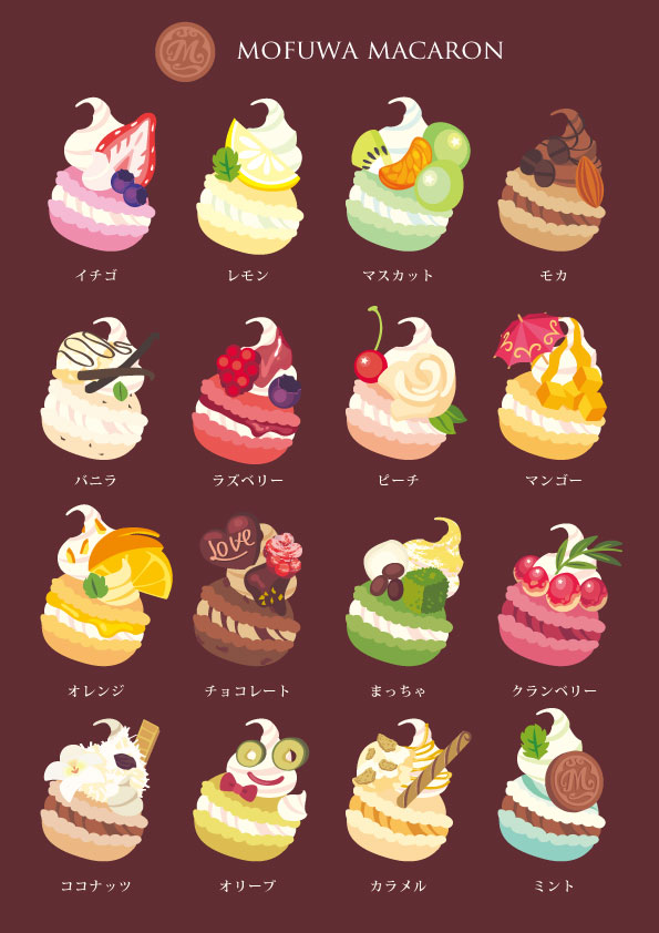 blueberry brown_background cherry chocolate cinnamon_stick commentary commentary_request cookie dessert english_commentary english_text flower food food_focus fruit ice_cream icing leaf lemon lemon_slice lily_(flower) macaron matcha_(food) mixed-language_commentary mixed-language_text mofuwa no_humans orange_(fruit) orange_slice original pink_flower pink_rose raspberry rose simple_background strawberry strawberry_slice sweets umbrella wafer watermark white_flower